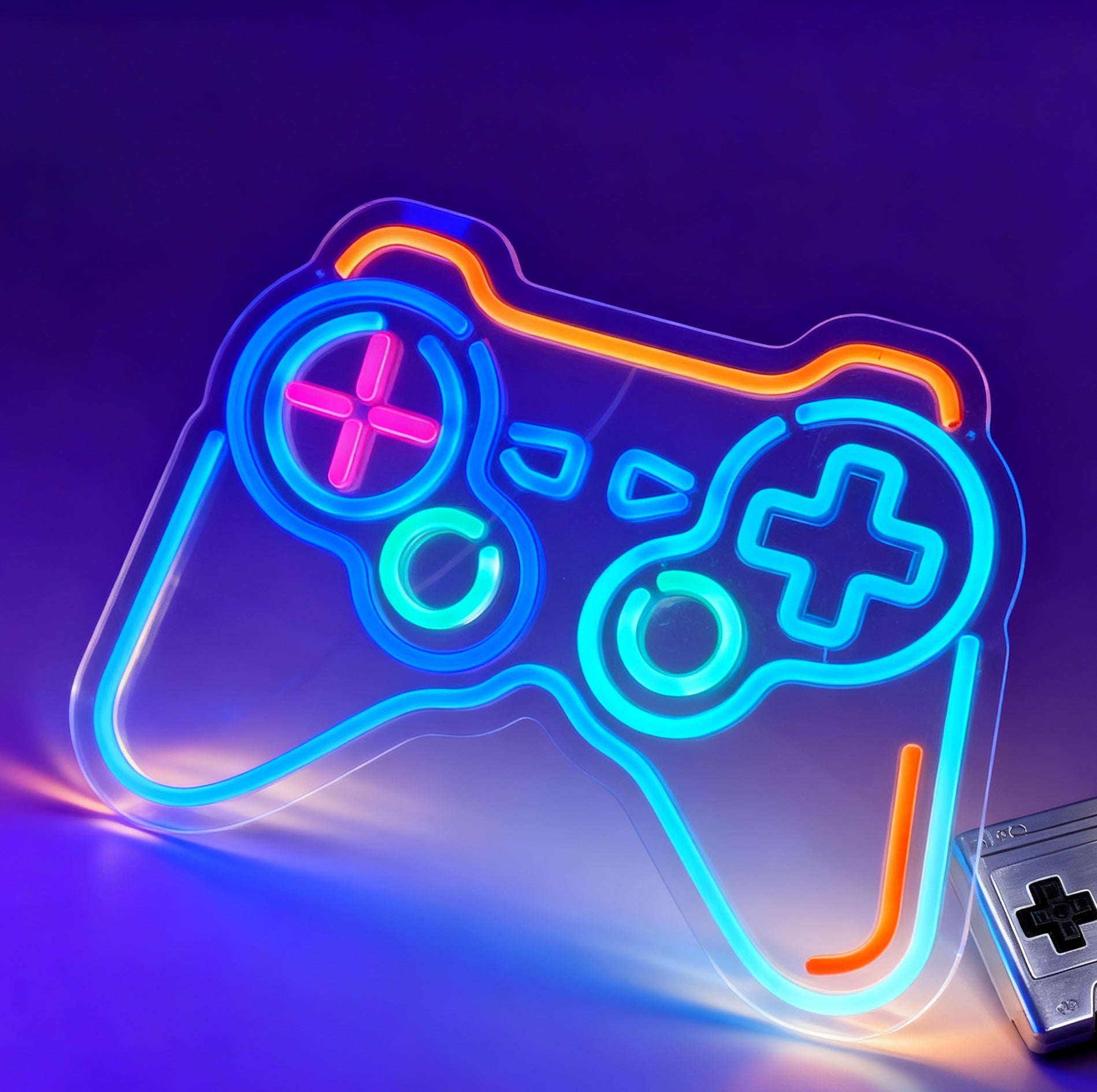 neon gaming controller light