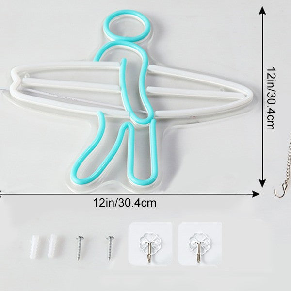 cali surfer neon light