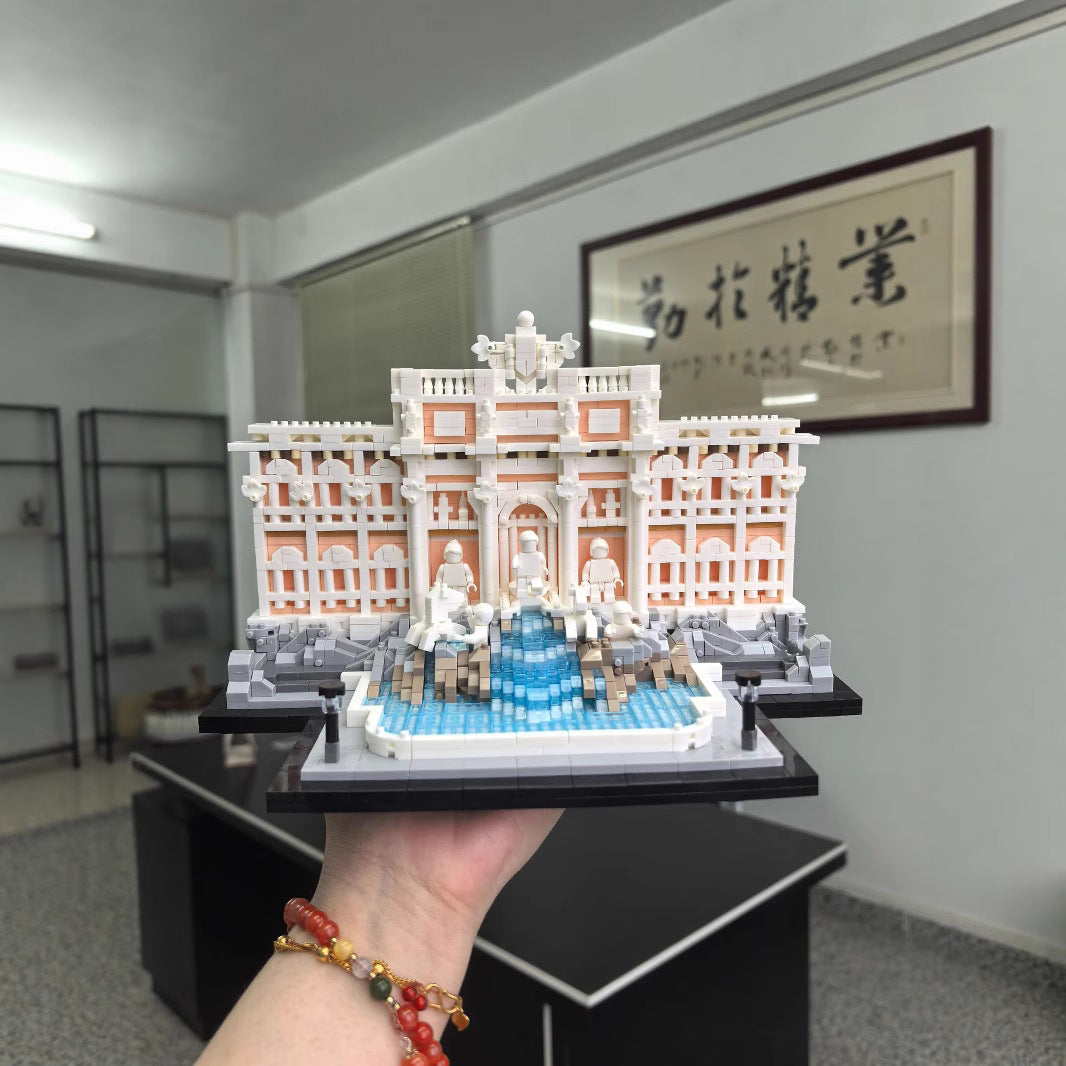 trevi fountain roman building set