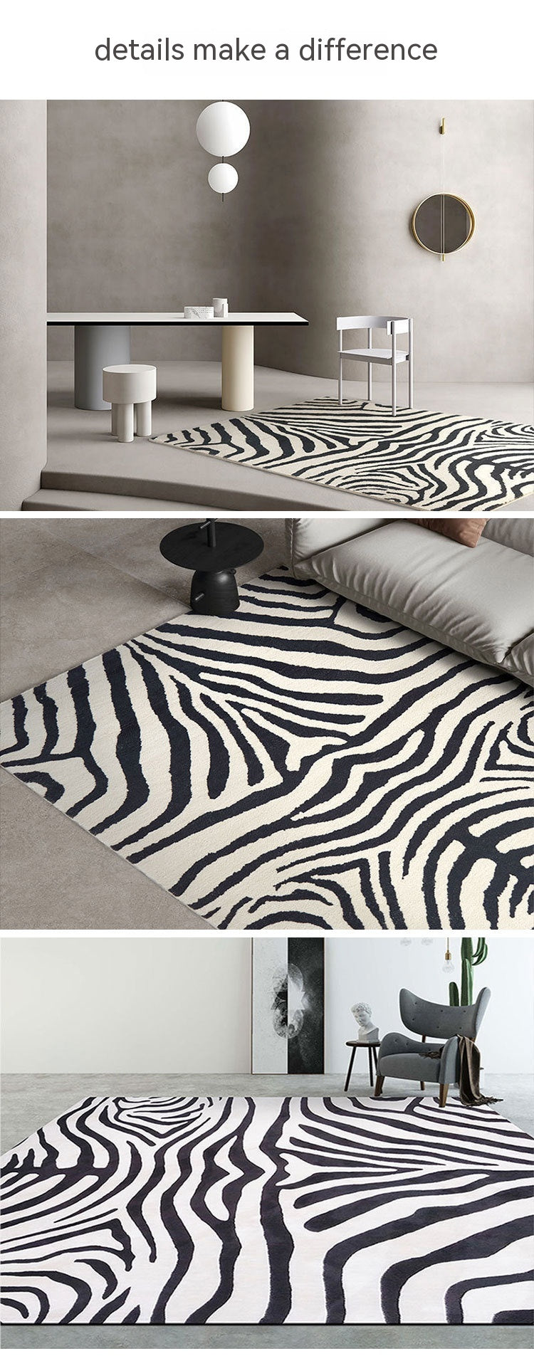 zebra print carpet