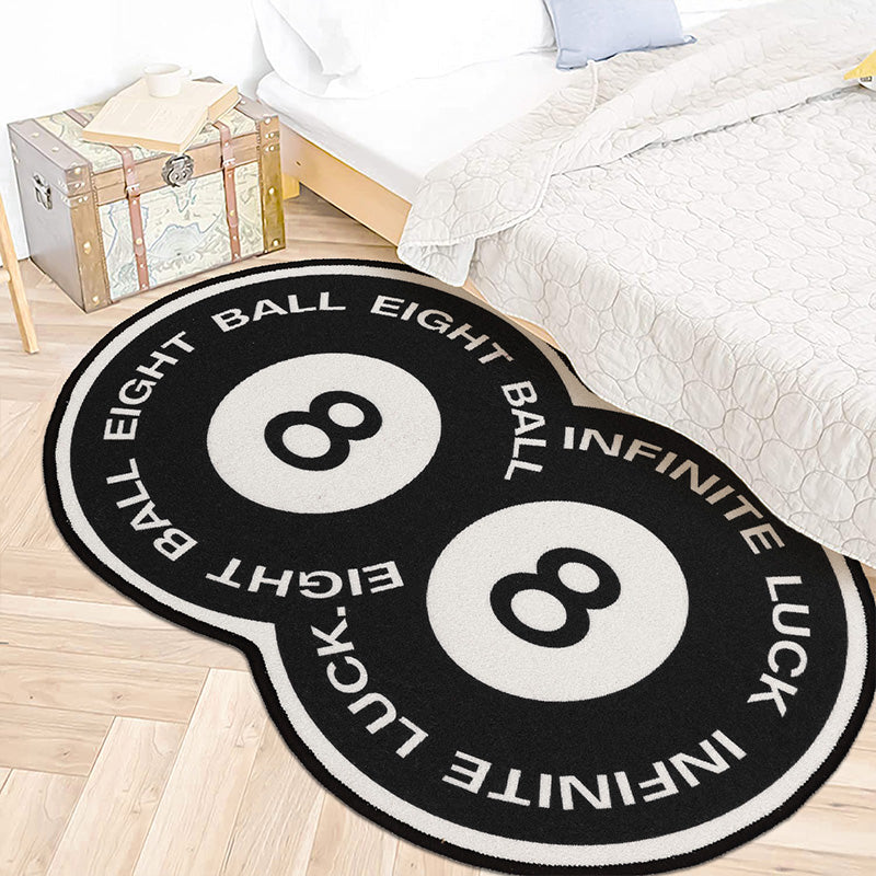 billiards 8-ball throw rug