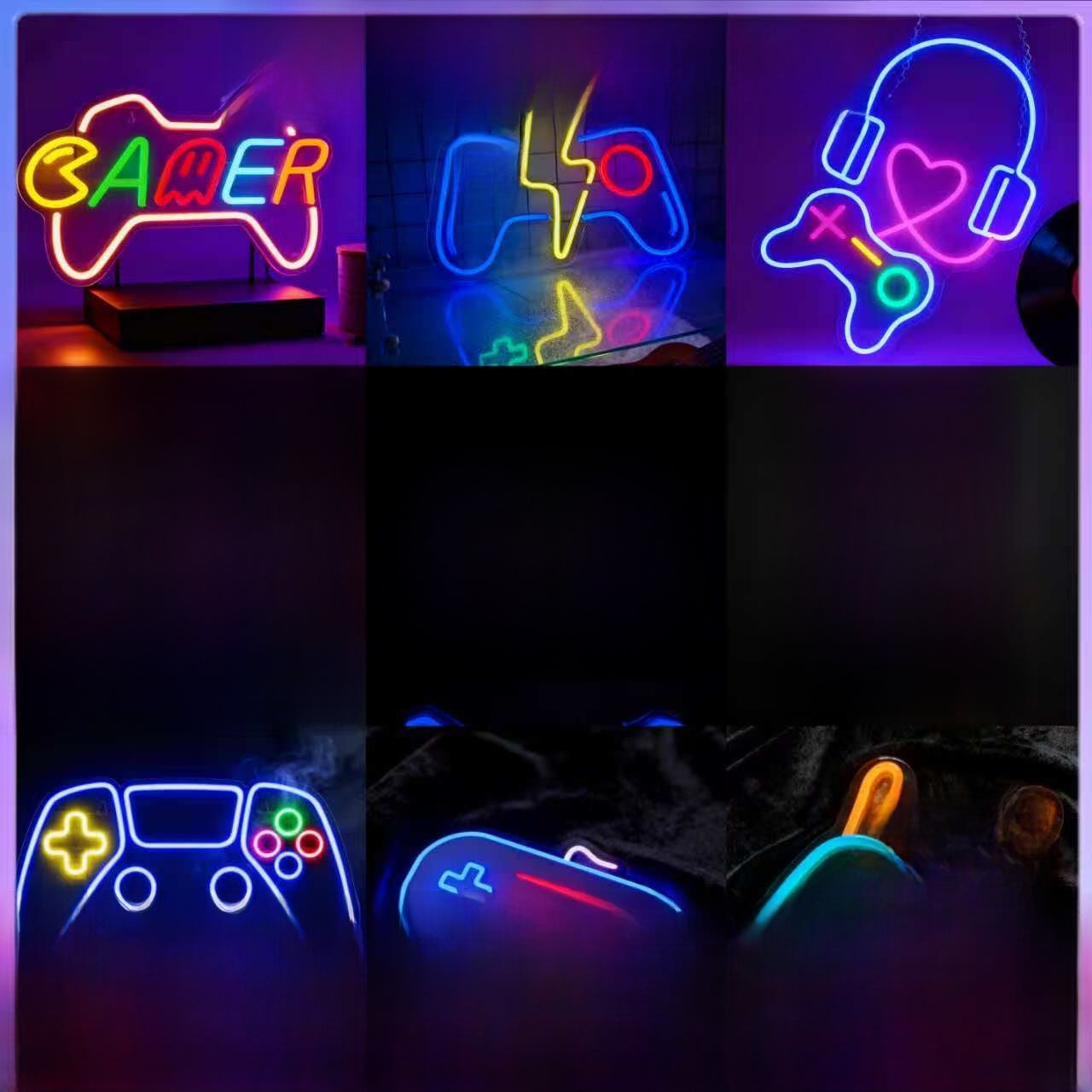 neon gaming controller light