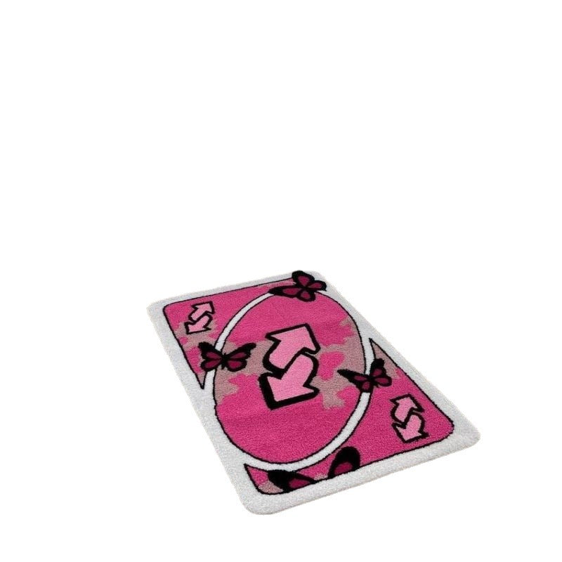 uno reverse card throw rug