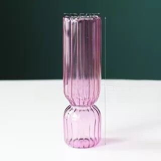 vertical stained glass vase