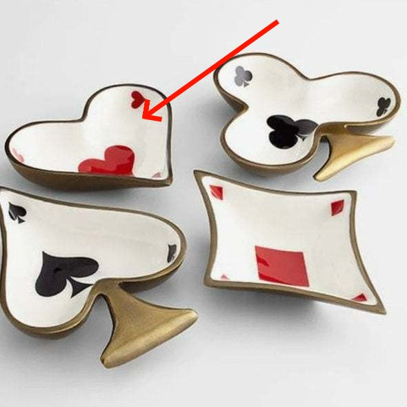 playing card ring dish