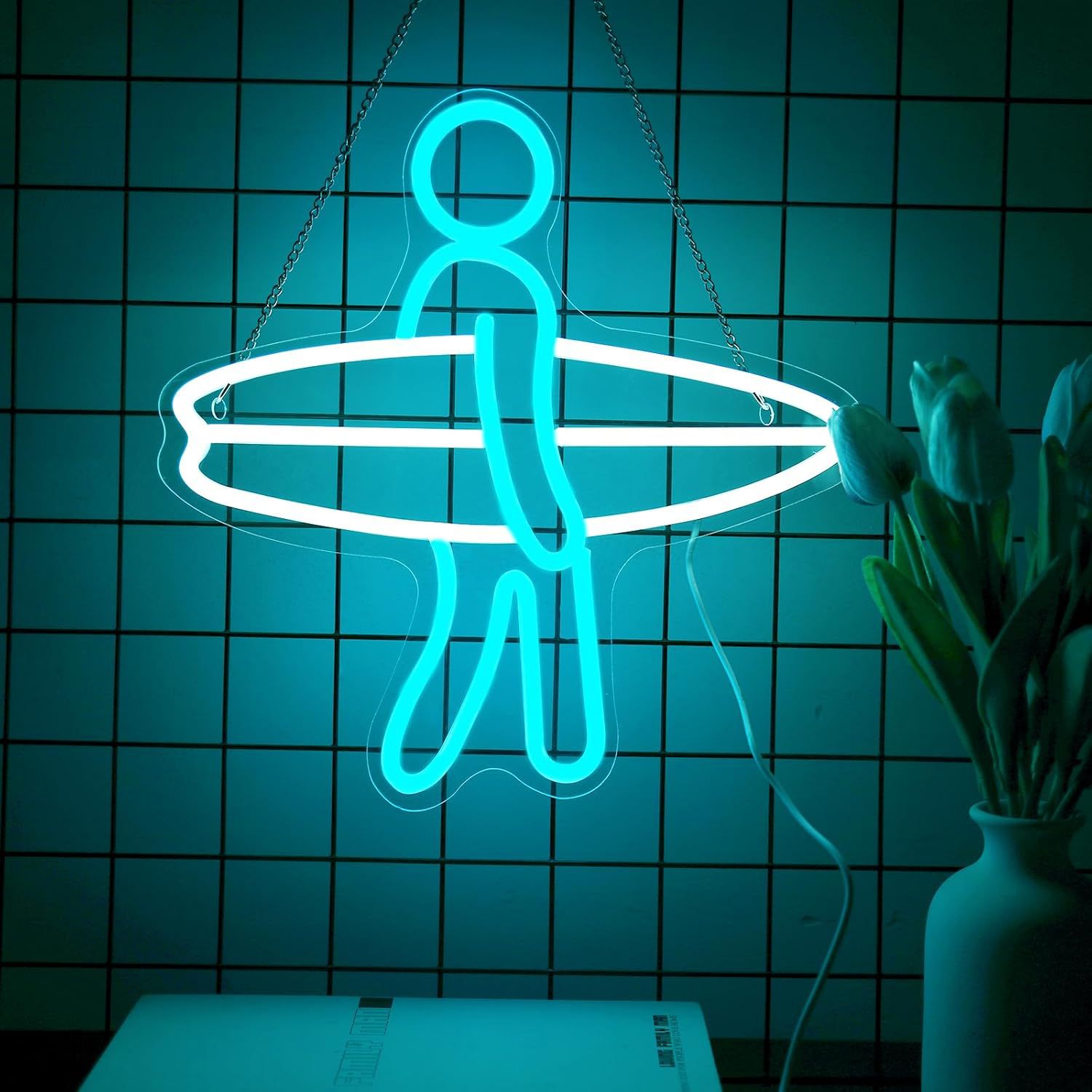 cali surfer neon light