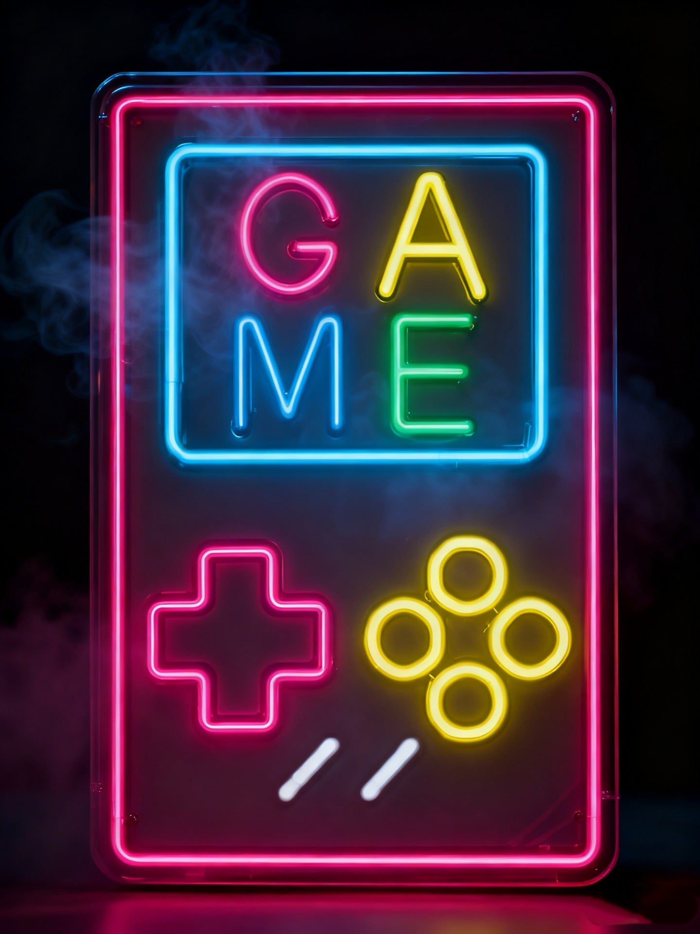 neon gaming controller light