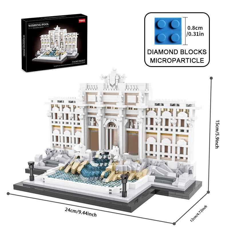 trevi fountain roman building set