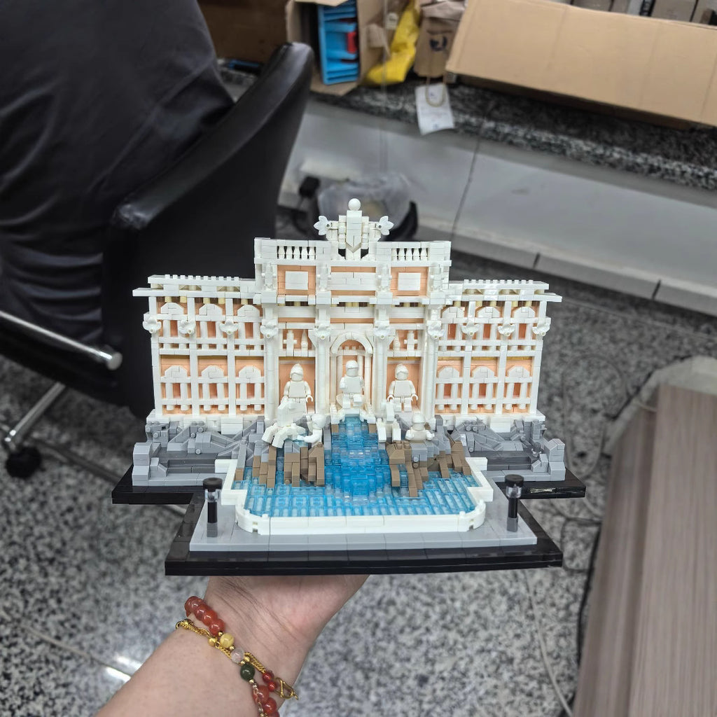 trevi fountain roman building set