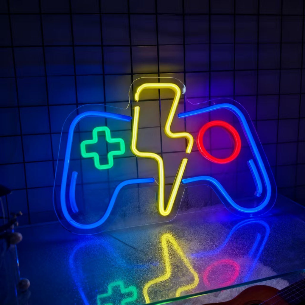 neon gaming controller light