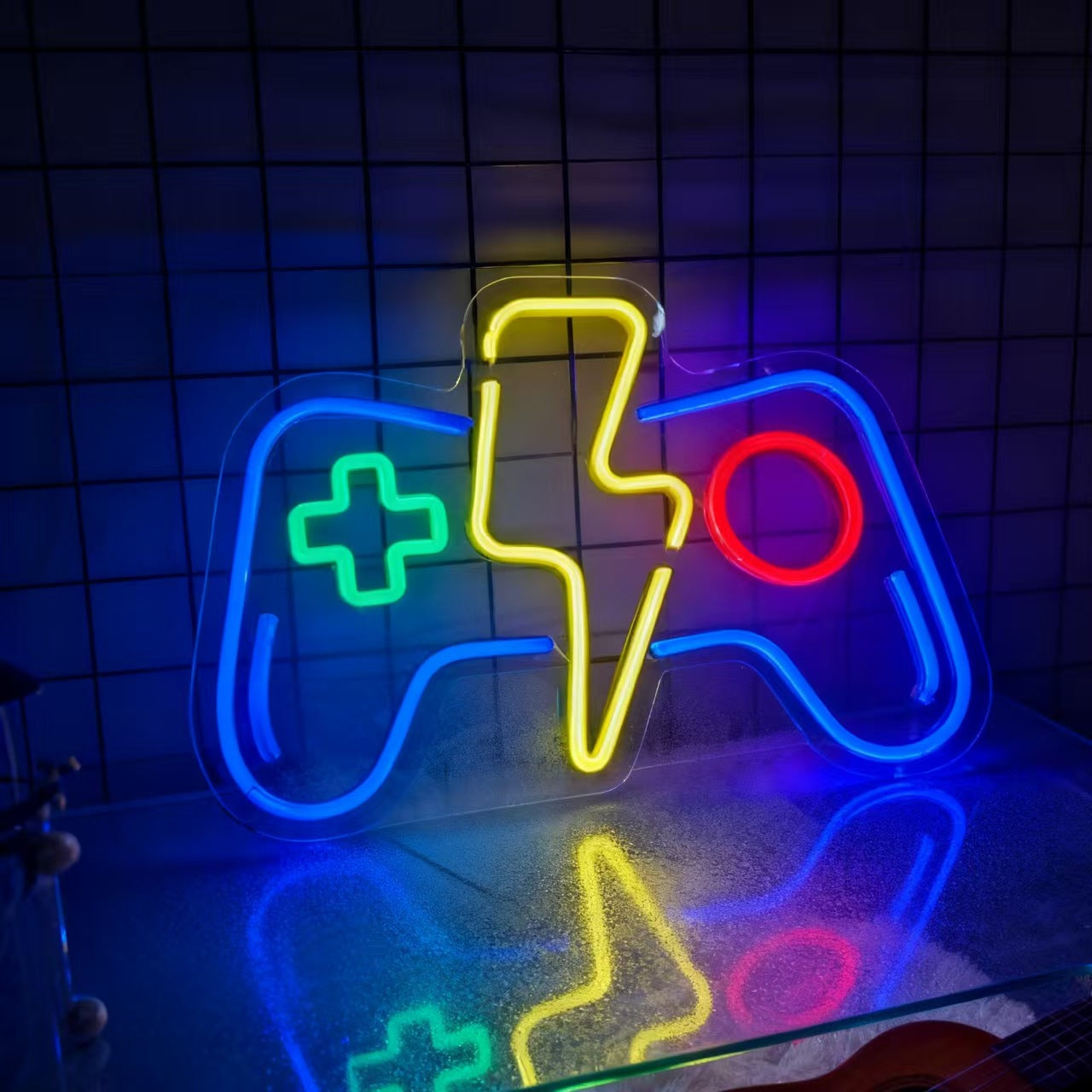 neon gaming controller light