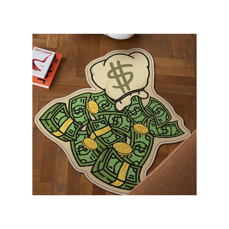 moneybags throw rug