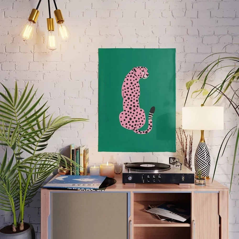 iconic leopard print canvas