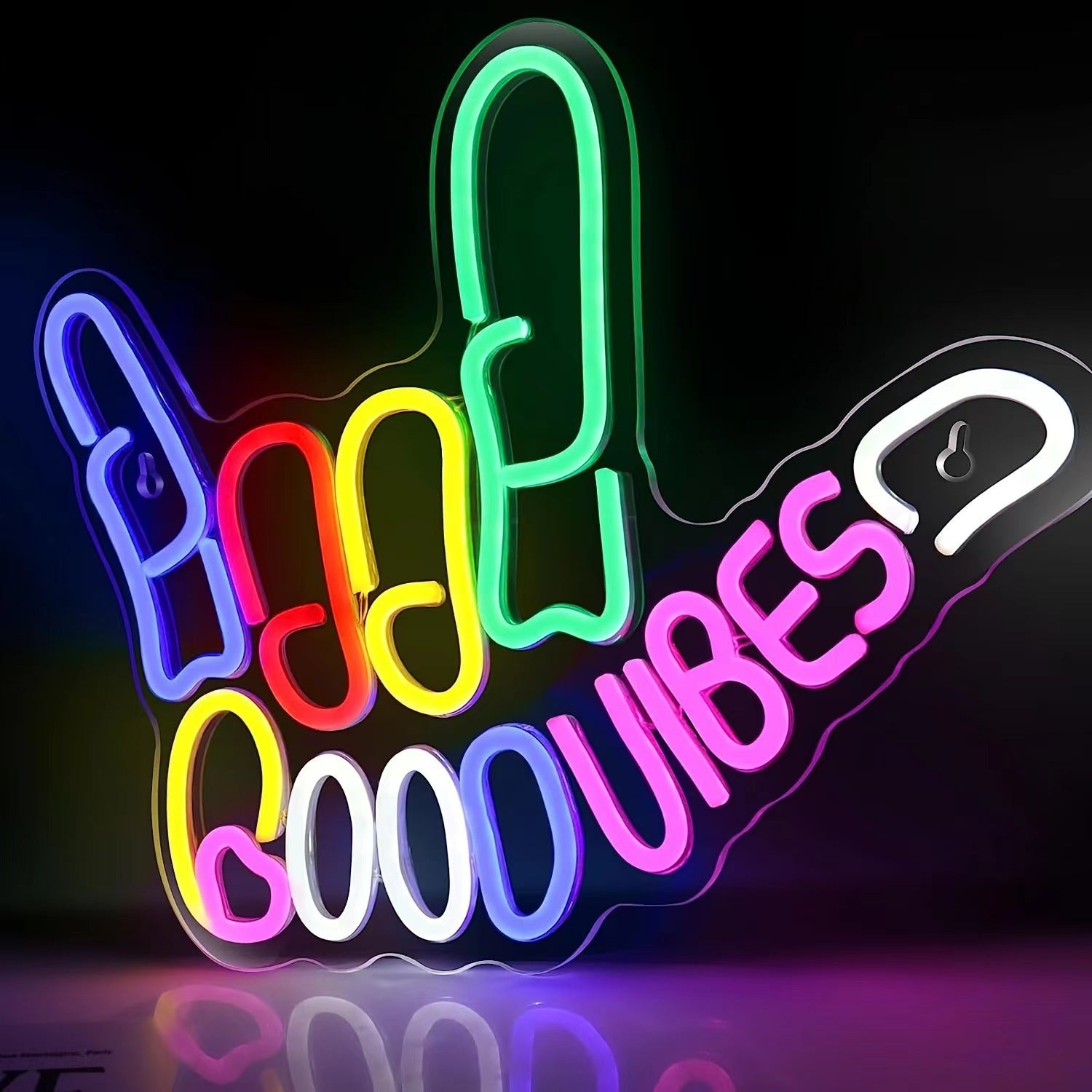 good vibes neon light