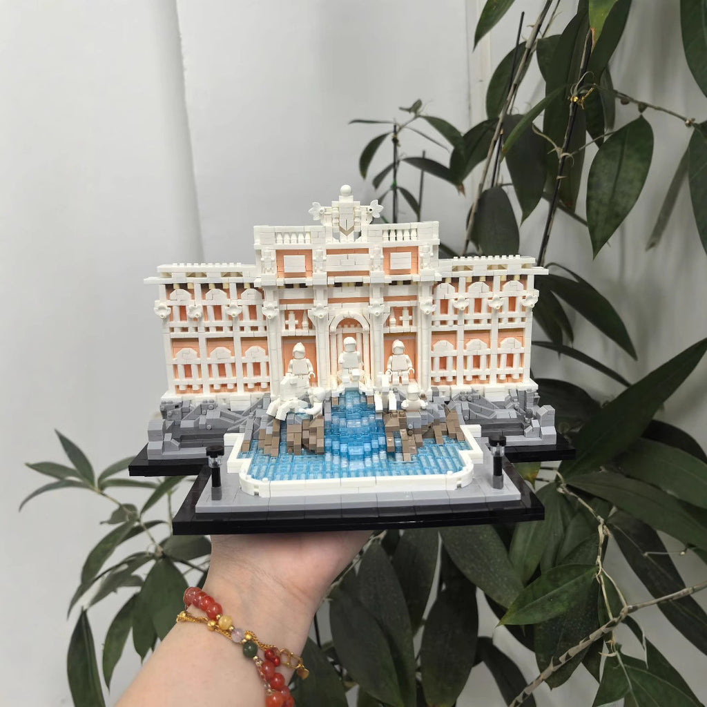 trevi fountain roman building set