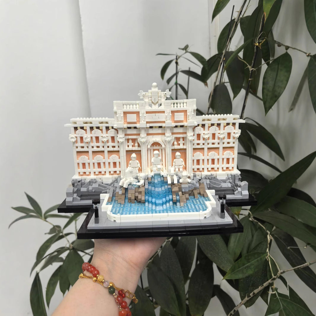 trevi fountain roman building set