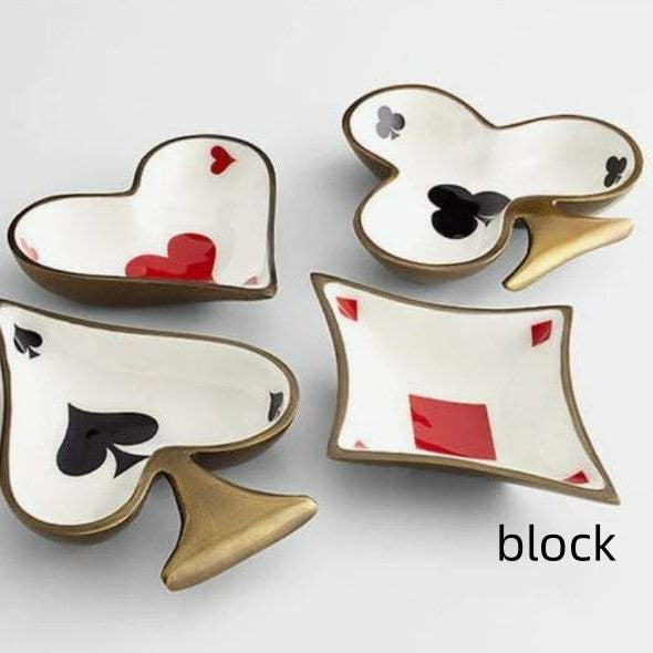 playing card ring dish