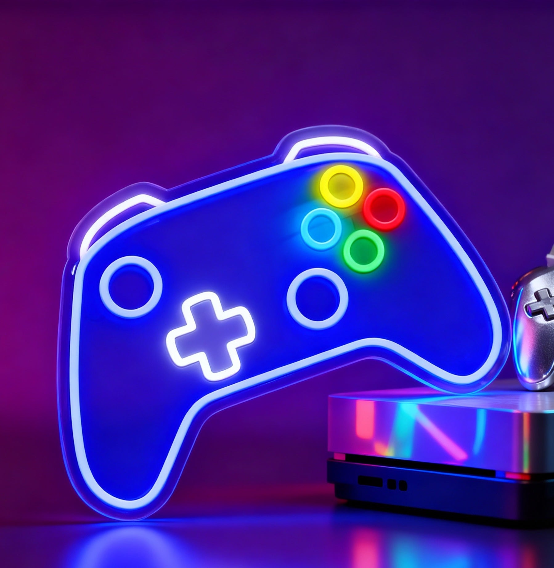 neon gaming controller light