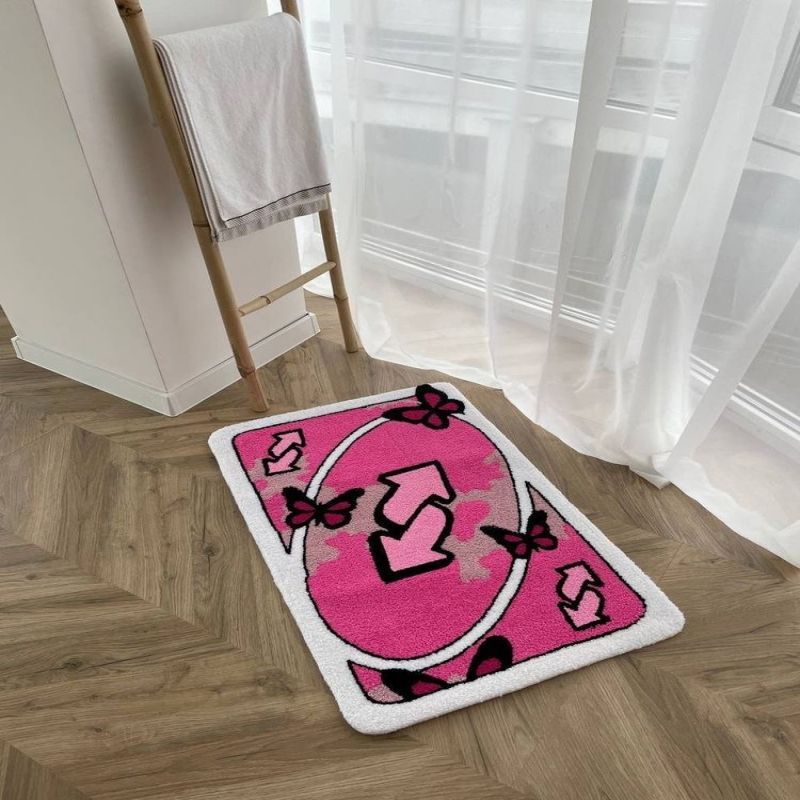 uno reverse card throw rug