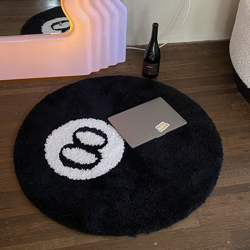 billiards 8-ball throw rug