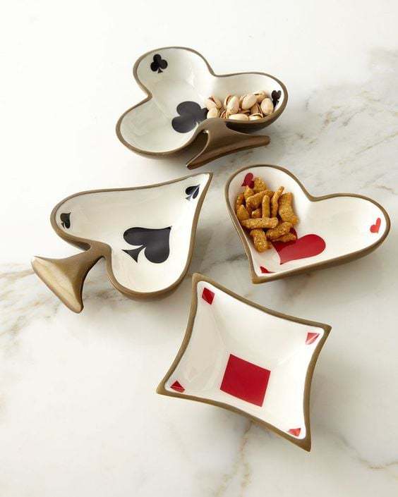 playing card ring dish