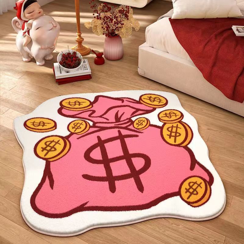 moneybags throw rug