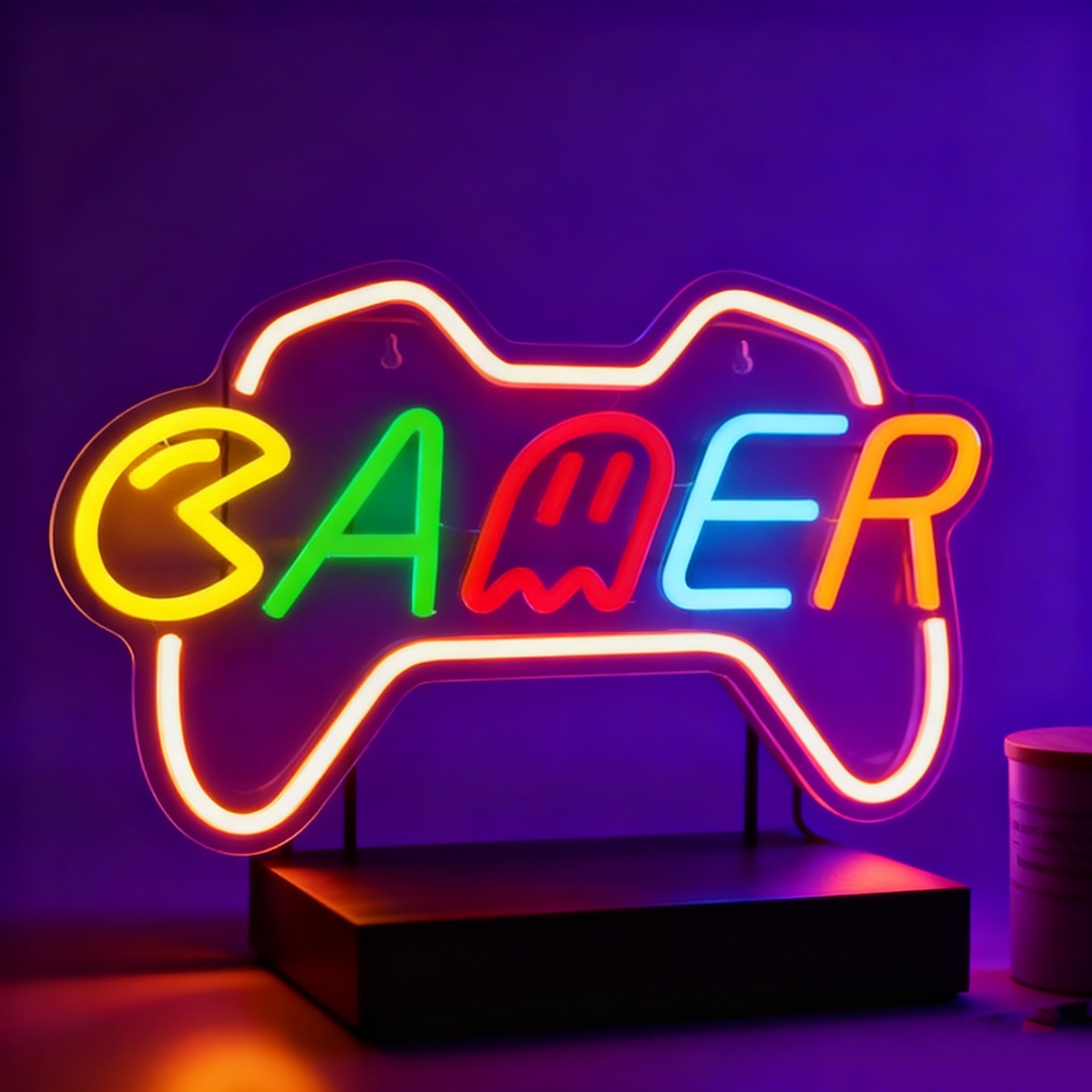 neon gaming controller light