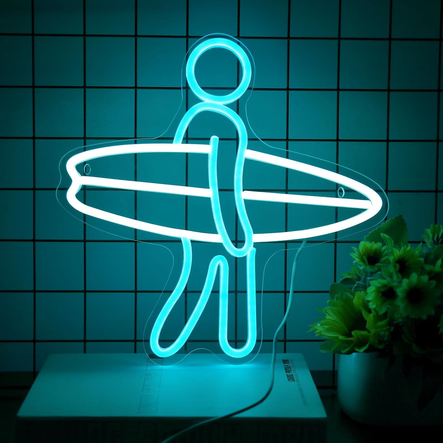 cali surfer neon light