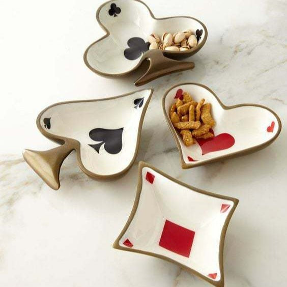 playing card ring dish