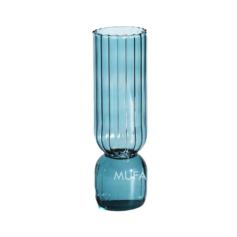 vertical stained glass vase