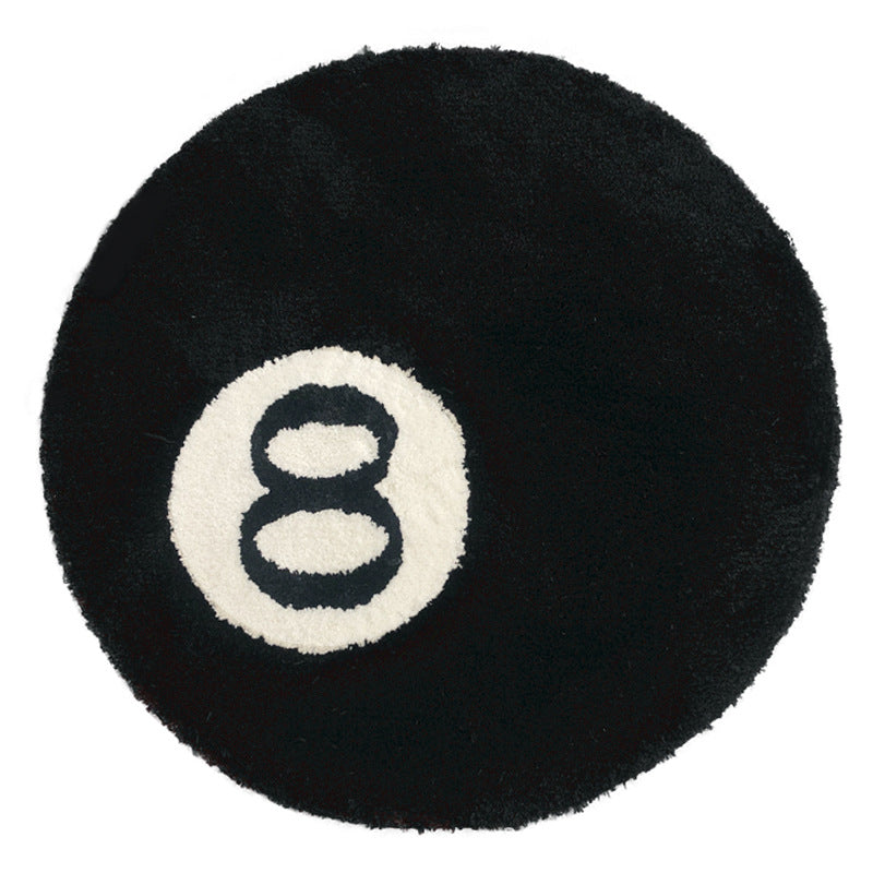 billiards 8-ball throw rug