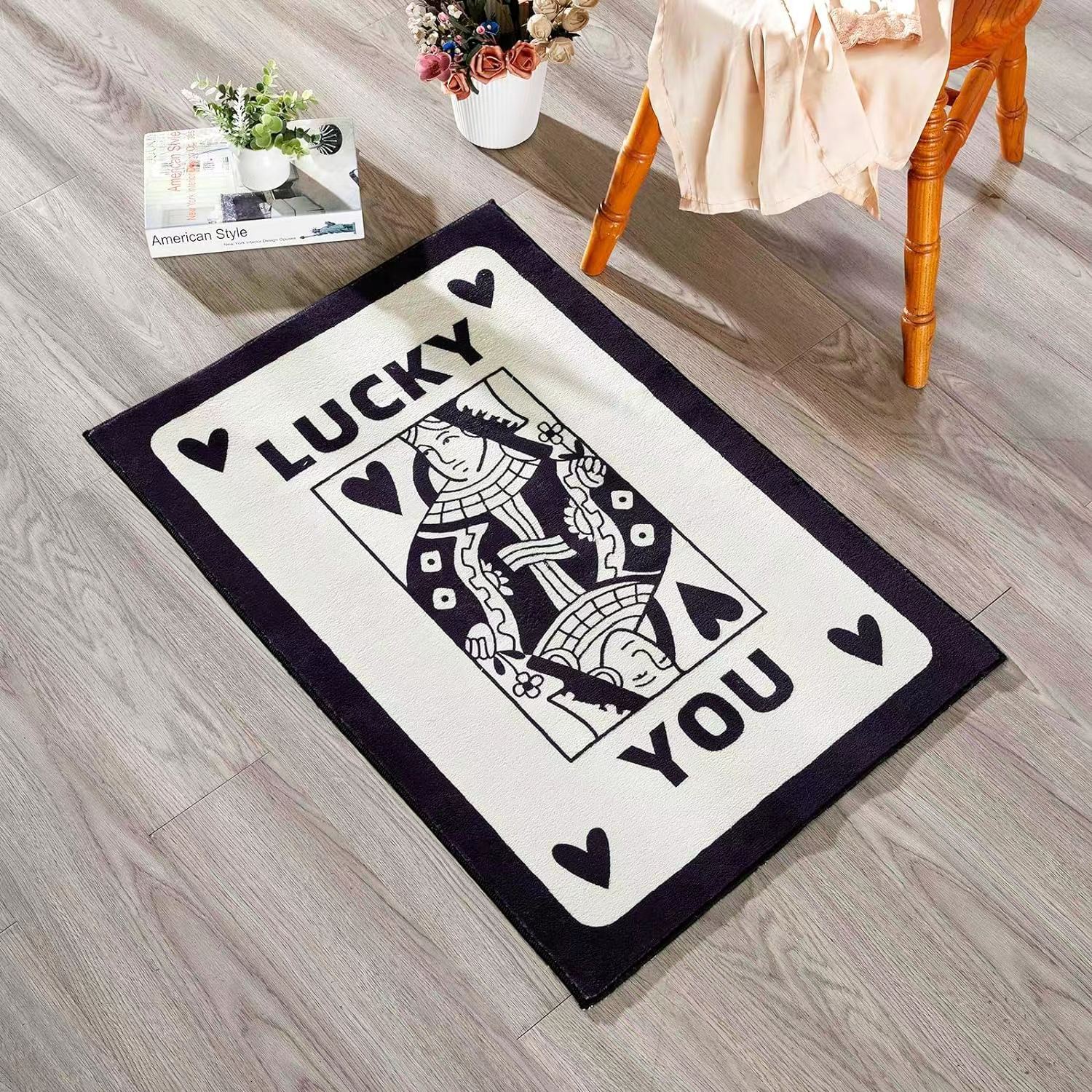 lucky throw rug