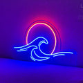sunrise at sea neon light