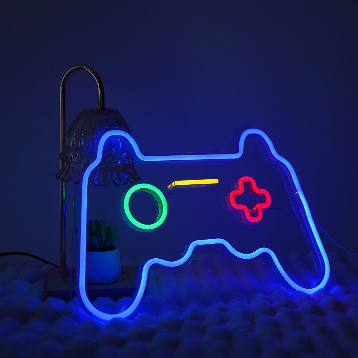neon gaming controller light