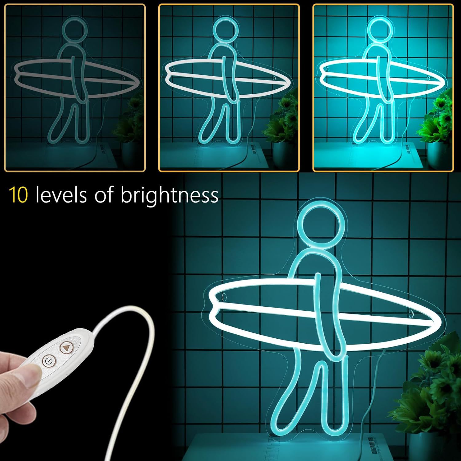 cali surfer neon light