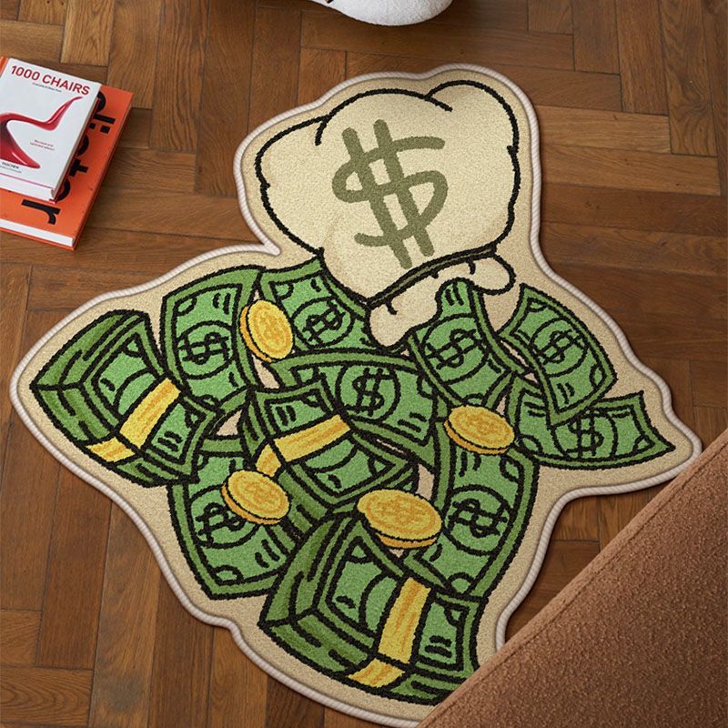 moneybags throw rug